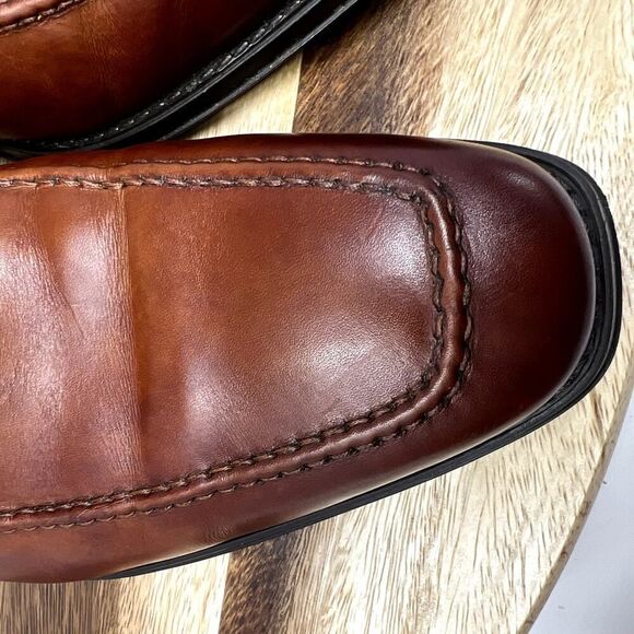 MAGNANNI PALMER Loafers Mens 9.5 M Brown Double Monk Strap Leather Made In Spain - Picture 9 of 12